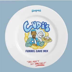 KID CUDI Bisquick Funnel Cake Plate Cake Oven Mitt & Apron